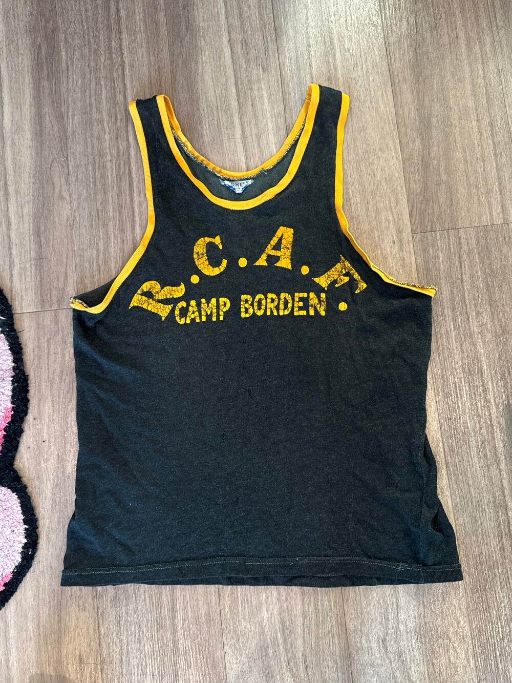 Vintage 1950's Tank Top R.C.A.F. Camp Borden — Vintage Military